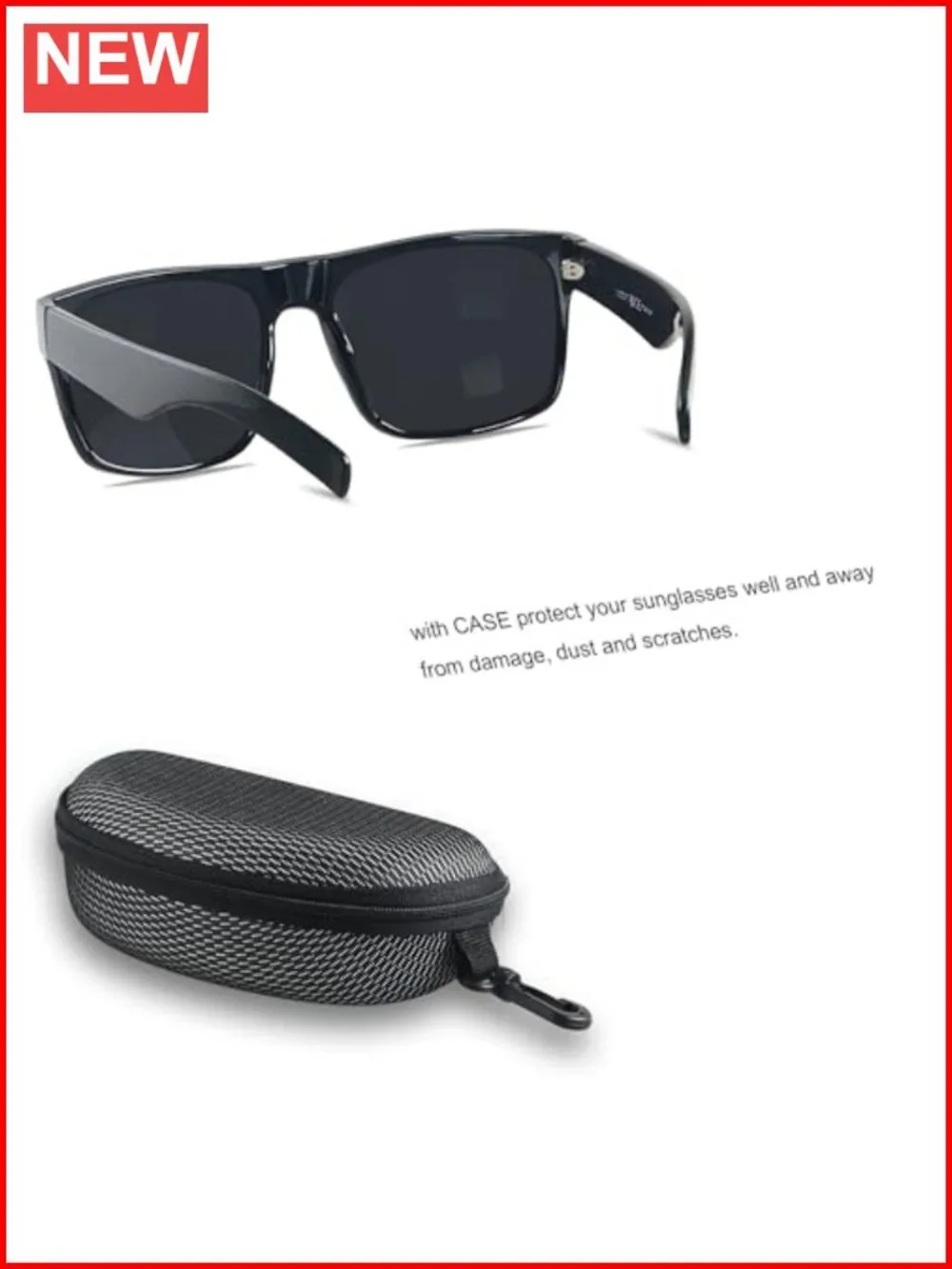 XL Oversized Square Sunglasses for Men Women Polarized UV Protection